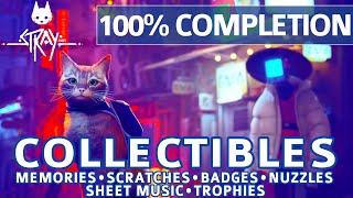 Stray - All Collectible Locations (Memories, Badges, Scratches, Music, Nuzzles, Drinks) - 100% Guide