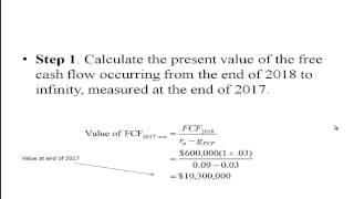 Free Cash Flow Valuation