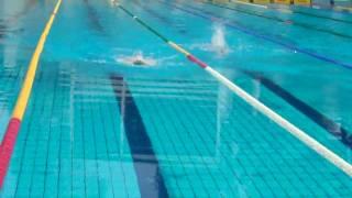 Sina Tutsch swims the 50m breaststroke