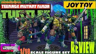 cXc JoyToy TEENAGE MUTANT NINJA TURTLES 1/18 Scale Action Figure Set Unboxing and Review