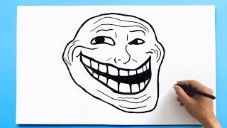 Troll Face Drawing  [ Simple and Easy ]