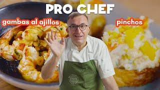 Pro Spanish Chef Cooks Gambas Al Ajillo & Pinchos | Chef Chele Gonzalez