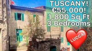 Stunning 3-Bedroom Stone Home in Tuscany | Move-In Ready! 1800 Sq Ft! Just €55.000!