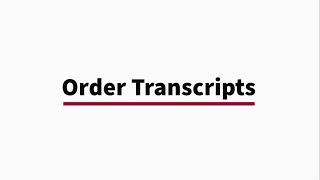 Order Transcripts