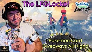 LIVE!  Legends: Arceus Nuzlocke!  Pokemon Card Giveaways!  #pokemon #giveaway #gaming #nuzlocke