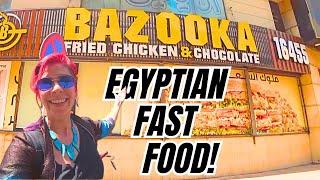 FAST Food in EGYPT | Bazooka Fried Chicken and Chocolate?! | Vlog 178 مطعم بازوكا فراخ بالشوكلاته؟!