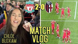 MO SALAH SCORES A BEAUTY IN LFC WIN AT ANFIELD! | Liverpool 2-0 Bologna | Match Vlog