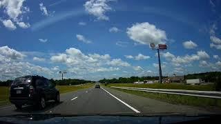 Driving along I-90 West (Massachusetts Turnpike)