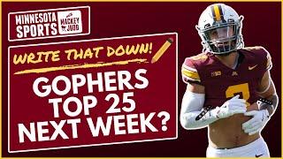 Minnesota Gopher Football predictions: Top 25 by next week?