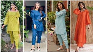 Latest and Trendy one color dress Design...// Pakistani dress...// 2023 fashion