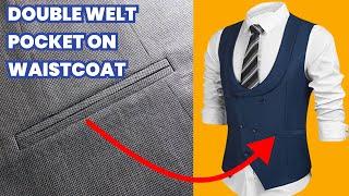 I never knew making DOUBLE WELT POCKET is this easy | LEARN THIS NEW METHOD!