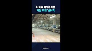 아파트 지하주차장 차량 20대 '날벼락' #shorts