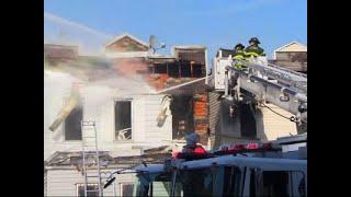 New York City Fire Hurts Eight Firefighters