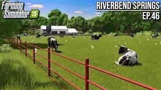 Building A Cattle Farm on Riverbend Springs! | Farming Simulator 25