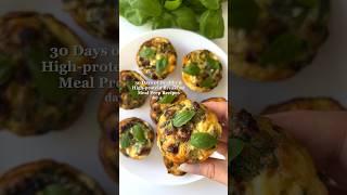 Egg Muffins Day 4 of 30 Days of Healthy Breakfast Meal Prep Recipes #mealprep #highprotein