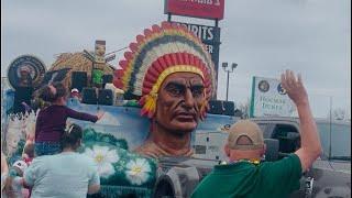 Family-Oriented & Friendly Mardi Gras Carnival Parade In Houma, Louisiana, USA.