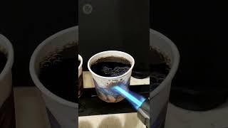 Powerful Lighter vs Coffee Glass 