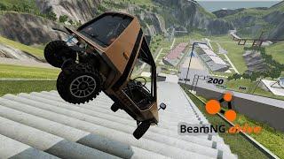 Cars Vs Stairs #5 | BeamNg Drive | GM BeamNg