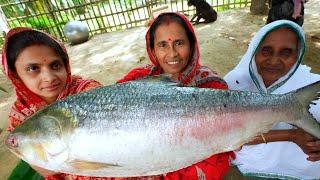 নামখানার বিখ্যাত 1.6 kg ওজনের লোকাল ইলিশ খেতে কেমন | Namkhana local hilsha fish cutting & cooking