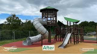 Decoy Play Park before and after the new refurbishment