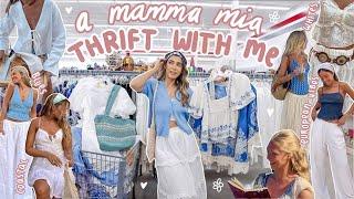 a MAMMA MIA inspired THRIFT WITH ME! *coastal european outfits of your dreams*