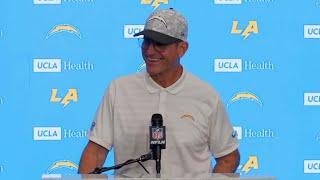 Jim Harbaugh Postgame Press Conference vs Titans | LA Chargers