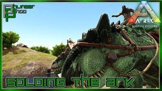 MOUNTAINSIDE TAMING TRIP! TRIPLE ALLOSAURUS TAMING! Soloing the Ark S5E45