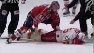 Trevor Gillies knockouts Jarkko Ruutu | HIFK - Jokerit