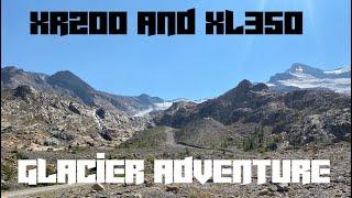 Glacier Adventure on Old school Honda Dirt Bikes: XR 200 and XL 350R