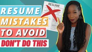 Resume Mistakes You need to Avoid (Resume Tips)