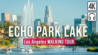 Echo Park Lake Walking Tour (Los Angeles) - [Immersive Sound - 4K/60fps]