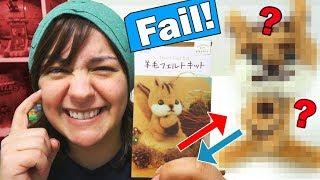FIRST TIME Trying NEEDLE FELTING! Japanese Craft Kit Challenge