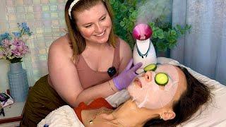 ASMR Facial Cleanse, Skincare Routine, Face Steamer, Cold Mask, Real Person @ilovekatieasmr