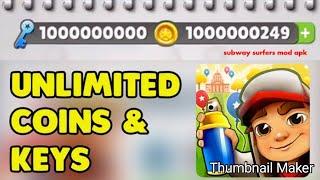 New Subways Surfer Mod Apk Latest Version!!! (Unlimited Coins, Unlimited Boards, Unlimited Keys!!!)