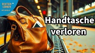 Meine Tasche ist weg! Was soll ich tun? | Deutsch Lernen mit Geschichten |  Hören & Sprechen | B1