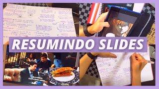 resumindo slides e lanches saudáveis | Ciência da Computação - Study Vlog #20