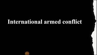 International armed  conflict and International Criminal Tribunal for the former Yugoslavia (ICTY)