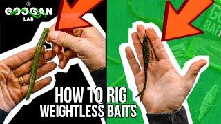 How To Rig WEIGHTLESS BAITS! ( BEST TWO TECHNIQUES )