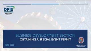 Obtaining a Special Event Permit