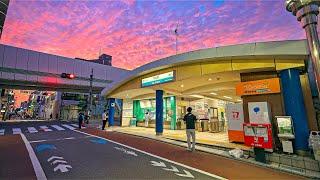 Tokyo Shimoigusa walk from Sunset to Nightfall • 4K HDR