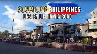 [4K] SLUM LIFE IN NIA ROAD QUEZON CITY PHILIPPINES 2023