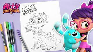 Coloring Abby Hatcher, Bozzly and Teeny Terry! - Learn Coloring with Abby Hatcher!