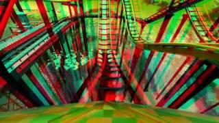 3D - Roller Coaster Tycoon 3 -  Stereo 3D anaglyph Test Red Cyan Glasses Video 2