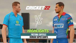 PC vs DSG Cricket 22 Highlights | Pretoria Capitals vs Durban Super Giants | Cricket 22