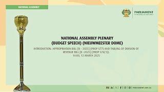 NATIONAL ASSEMBLY PLENARY (Budget Speech), 12 March 2025