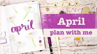 April 2023 | Bullet Journal Set Up | Plan With Me - Daisy Theme