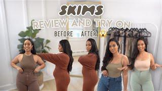 SKIMS try-on & review | it took 4 inches off my waist!! | is it worth the hype?!