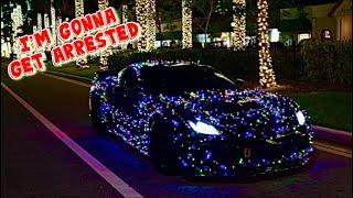 I Wrapped my CORVETTE ZO6 with 2,500 Christmas Lights