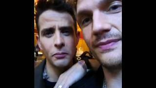 Nick Carter twitvid with Joey McIntyre