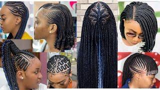 Creative Cornrow styles for  2023. Beautiful Hair styles for events. Ladies Trending Hair styles.